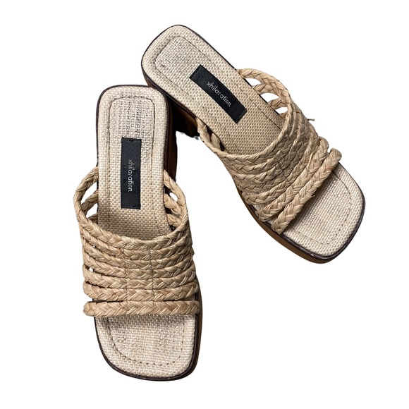 Vintage Y2K Chunky Sandals Xhilaration Raffia Platforms - Picture 2 of 5